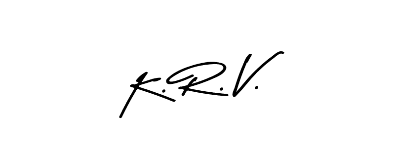 Make a beautiful signature design for name K. R. V.. With this signature (Asem Kandis PERSONAL USE) style, you can create a handwritten signature for free. K. R. V. signature style 9 images and pictures png