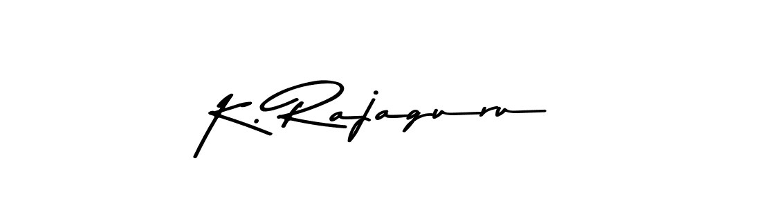 The best way (Asem Kandis PERSONAL USE) to make a short signature is to pick only two or three words in your name. The name K. Rajaguru include a total of six letters. For converting this name. K. Rajaguru signature style 9 images and pictures png