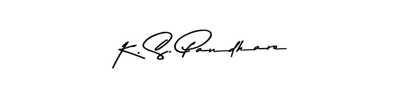 You should practise on your own different ways (Asem Kandis PERSONAL USE) to write your name (K. S. Pandhare) in signature. don't let someone else do it for you. K. S. Pandhare signature style 9 images and pictures png