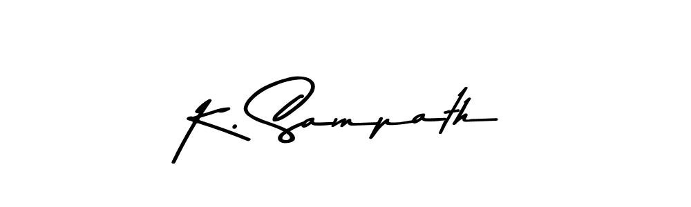 Also we have K. Sampath name is the best signature style. Create professional handwritten signature collection using Asem Kandis PERSONAL USE autograph style. K. Sampath signature style 9 images and pictures png