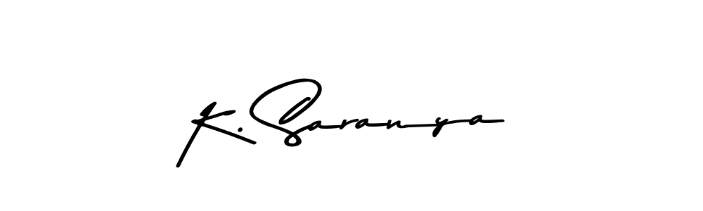 Create a beautiful signature design for name K. Saranya. With this signature (Asem Kandis PERSONAL USE) fonts, you can make a handwritten signature for free. K. Saranya signature style 9 images and pictures png