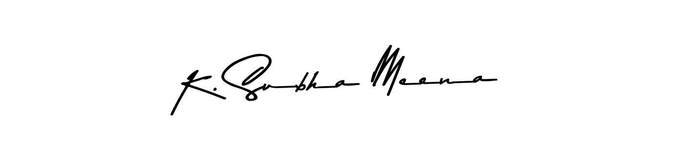 Use a signature maker to create a handwritten signature online. With this signature software, you can design (Asem Kandis PERSONAL USE) your own signature for name K. Subha Meena. K. Subha Meena signature style 9 images and pictures png