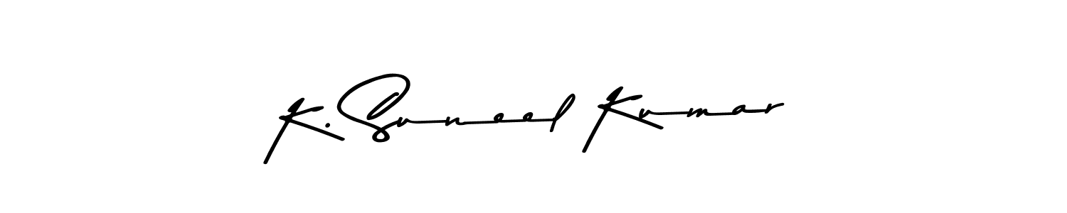 How to make K. Suneel Kumar name signature. Use Asem Kandis PERSONAL USE style for creating short signs online. This is the latest handwritten sign. K. Suneel Kumar signature style 9 images and pictures png