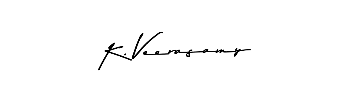 Create a beautiful signature design for name K. Veerasamy. With this signature (Asem Kandis PERSONAL USE) fonts, you can make a handwritten signature for free. K. Veerasamy signature style 9 images and pictures png