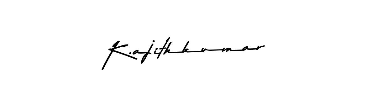 Make a beautiful signature design for name K.ajithkumar. With this signature (Asem Kandis PERSONAL USE) style, you can create a handwritten signature for free. K.ajithkumar signature style 9 images and pictures png