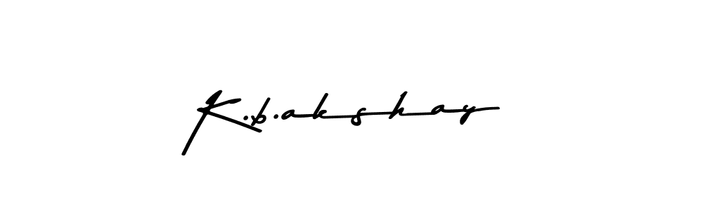 The best way (Asem Kandis PERSONAL USE) to make a short signature is to pick only two or three words in your name. The name K.b.akshay include a total of six letters. For converting this name. K.b.akshay signature style 9 images and pictures png