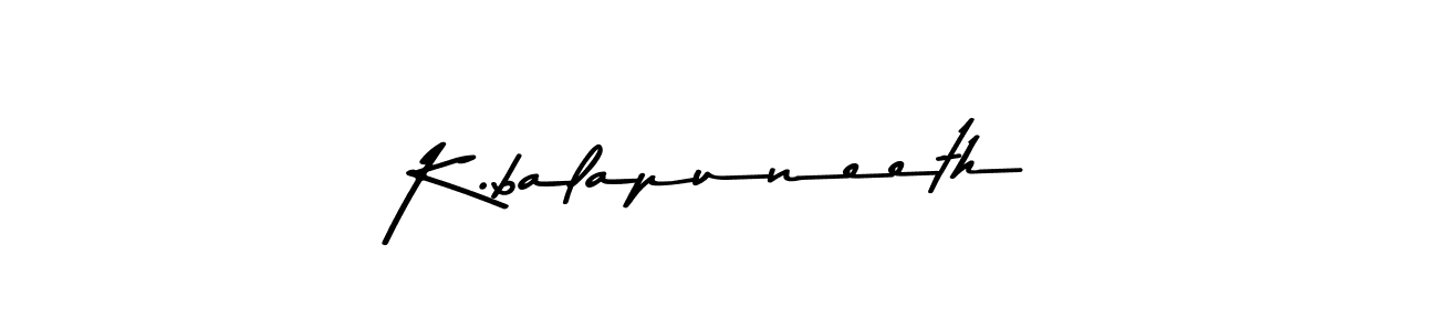 The best way (Asem Kandis PERSONAL USE) to make a short signature is to pick only two or three words in your name. The name K.balapuneeth include a total of six letters. For converting this name. K.balapuneeth signature style 9 images and pictures png