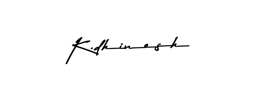 Use a signature maker to create a handwritten signature online. With this signature software, you can design (Asem Kandis PERSONAL USE) your own signature for name K.dhinesh. K.dhinesh signature style 9 images and pictures png
