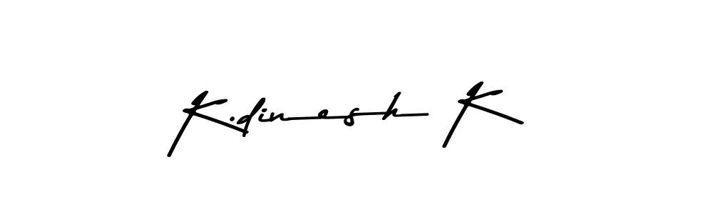 The best way (Asem Kandis PERSONAL USE) to make a short signature is to pick only two or three words in your name. The name K.dinesh K include a total of six letters. For converting this name. K.dinesh K signature style 9 images and pictures png