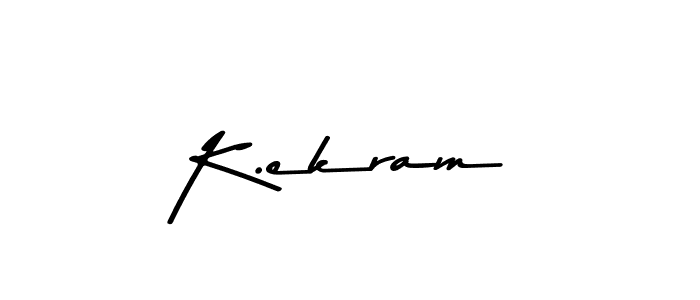 This is the best signature style for the K.ekram name. Also you like these signature font (Asem Kandis PERSONAL USE). Mix name signature. K.ekram signature style 9 images and pictures png