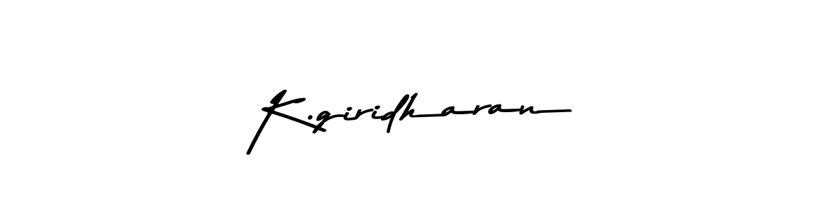 The best way (Asem Kandis PERSONAL USE) to make a short signature is to pick only two or three words in your name. The name K.giridharan include a total of six letters. For converting this name. K.giridharan signature style 9 images and pictures png