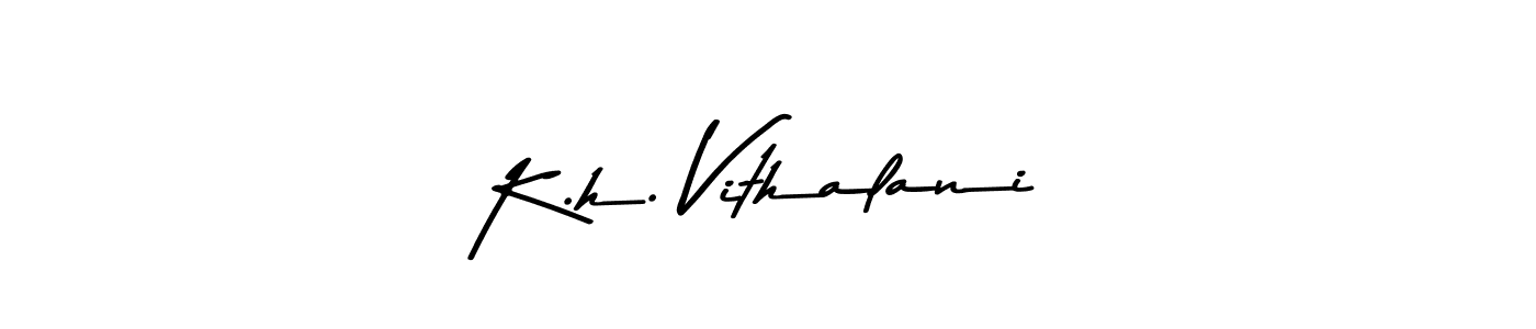 Make a beautiful signature design for name K.h. Vithalani. Use this online signature maker to create a handwritten signature for free. K.h. Vithalani signature style 9 images and pictures png