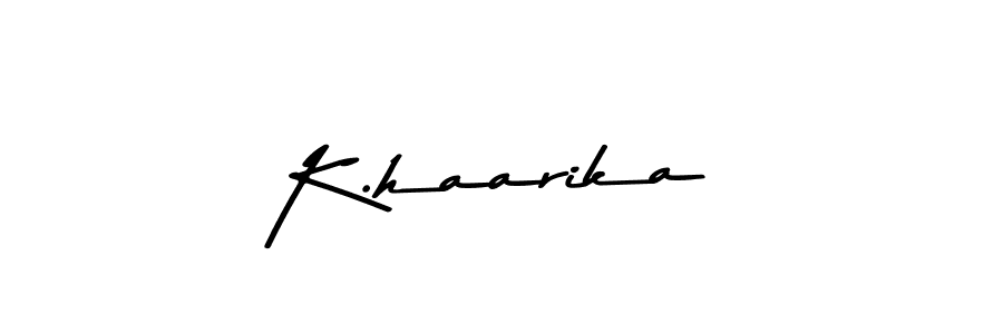 Create a beautiful signature design for name K.haarika. With this signature (Asem Kandis PERSONAL USE) fonts, you can make a handwritten signature for free. K.haarika signature style 9 images and pictures png