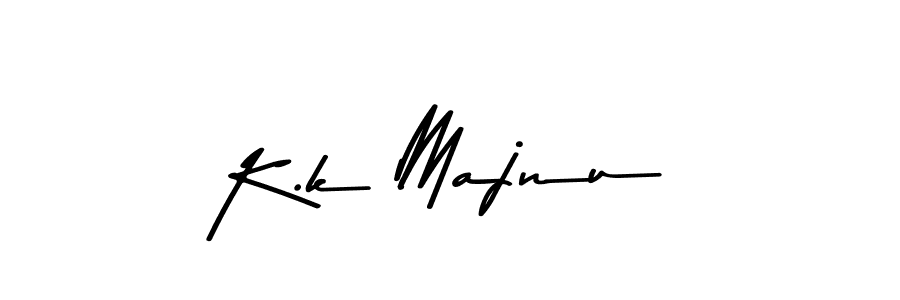 Create a beautiful signature design for name K.k Majnu. With this signature (Asem Kandis PERSONAL USE) fonts, you can make a handwritten signature for free. K.k Majnu signature style 9 images and pictures png