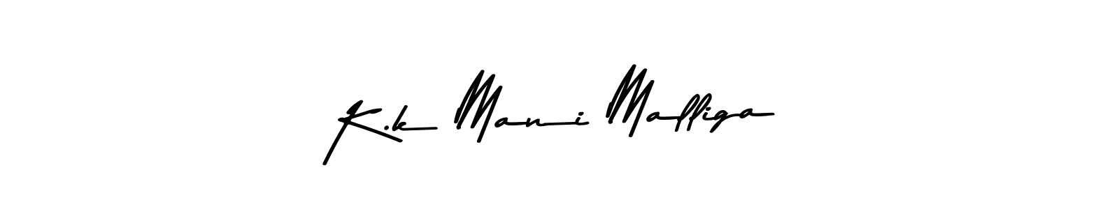 Also we have K.k Mani Malliga name is the best signature style. Create professional handwritten signature collection using Asem Kandis PERSONAL USE autograph style. K.k Mani Malliga signature style 9 images and pictures png