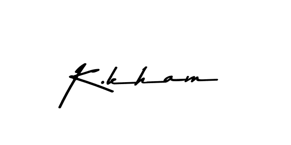 How to make K.kham signature? Asem Kandis PERSONAL USE is a professional autograph style. Create handwritten signature for K.kham name. K.kham signature style 9 images and pictures png