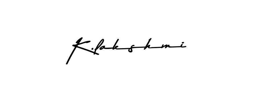 Create a beautiful signature design for name K.lakshmi. With this signature (Asem Kandis PERSONAL USE) fonts, you can make a handwritten signature for free. K.lakshmi signature style 9 images and pictures png