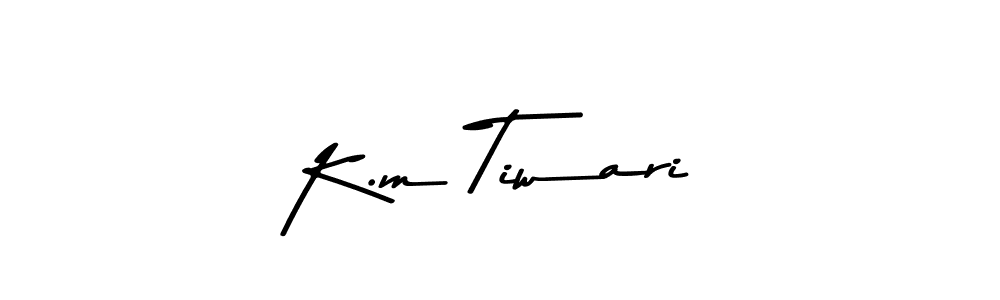 The best way (Asem Kandis PERSONAL USE) to make a short signature is to pick only two or three words in your name. The name K.m Tiwari include a total of six letters. For converting this name. K.m Tiwari signature style 9 images and pictures png