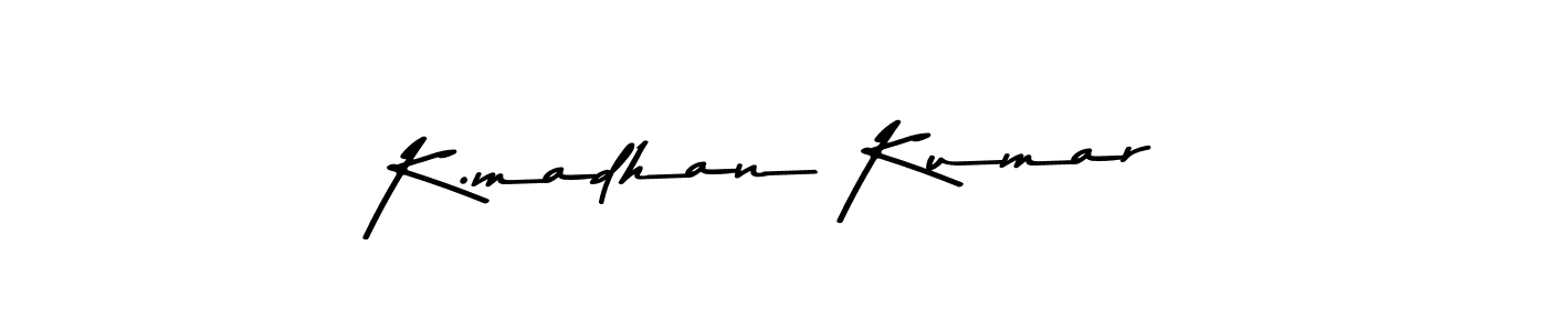 Asem Kandis PERSONAL USE is a professional signature style that is perfect for those who want to add a touch of class to their signature. It is also a great choice for those who want to make their signature more unique. Get K.madhan Kumar name to fancy signature for free. K.madhan Kumar signature style 9 images and pictures png