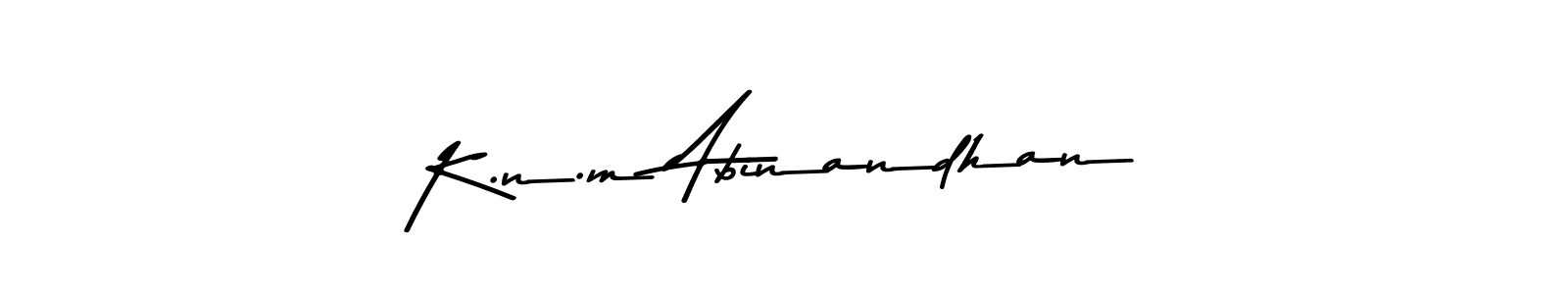 This is the best signature style for the K.n.m Abinandhan name. Also you like these signature font (Asem Kandis PERSONAL USE). Mix name signature. K.n.m Abinandhan signature style 9 images and pictures png