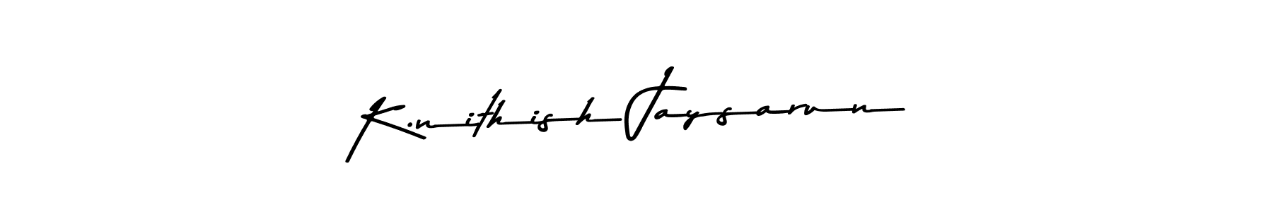 Use a signature maker to create a handwritten signature online. With this signature software, you can design (Asem Kandis PERSONAL USE) your own signature for name K.nithish Jaysarun. K.nithish Jaysarun signature style 9 images and pictures png