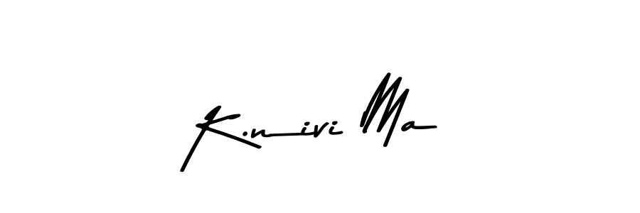 Asem Kandis PERSONAL USE is a professional signature style that is perfect for those who want to add a touch of class to their signature. It is also a great choice for those who want to make their signature more unique. Get K.nivi Ma name to fancy signature for free. K.nivi Ma signature style 9 images and pictures png