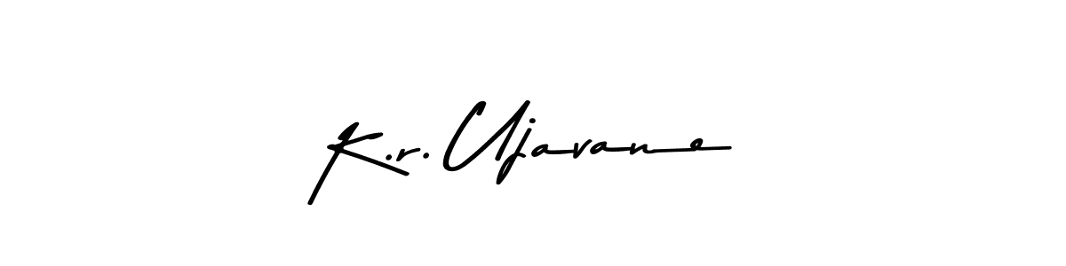 Make a beautiful signature design for name K.r. Ujavane. With this signature (Asem Kandis PERSONAL USE) style, you can create a handwritten signature for free. K.r. Ujavane signature style 9 images and pictures png