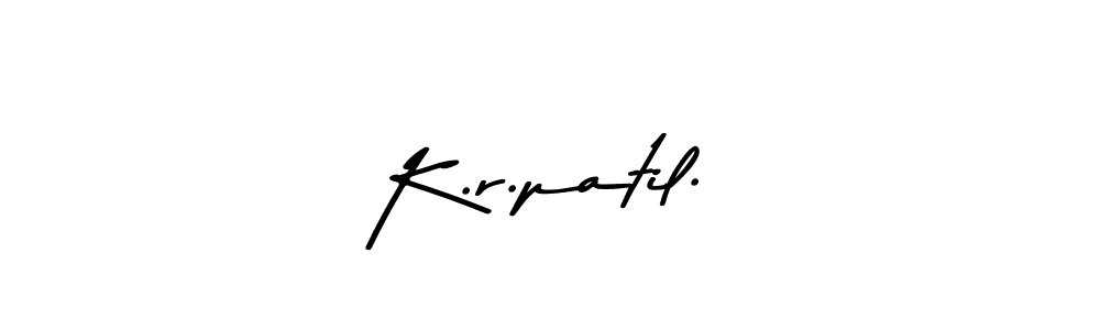 The best way (Asem Kandis PERSONAL USE) to make a short signature is to pick only two or three words in your name. The name K.r.patil. include a total of six letters. For converting this name. K.r.patil. signature style 9 images and pictures png