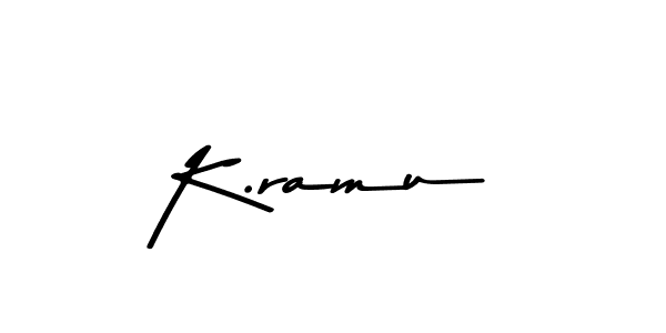 Use a signature maker to create a handwritten signature online. With this signature software, you can design (Asem Kandis PERSONAL USE) your own signature for name K.ramu. K.ramu signature style 9 images and pictures png