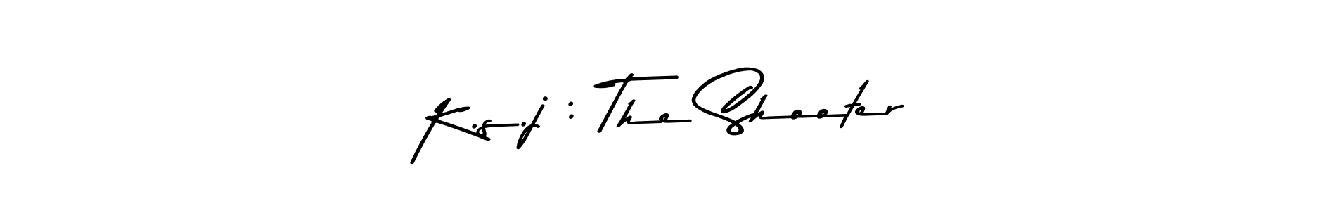 Make a beautiful signature design for name K.s.j : The Shooter. Use this online signature maker to create a handwritten signature for free. K.s.j : The Shooter signature style 9 images and pictures png