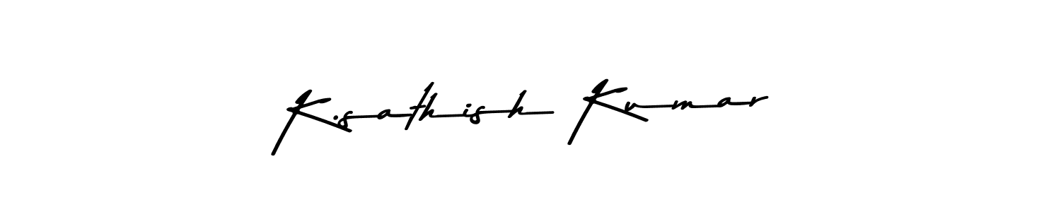 Also You can easily find your signature by using the search form. We will create K.sathish Kumar name handwritten signature images for you free of cost using Asem Kandis PERSONAL USE sign style. K.sathish Kumar signature style 9 images and pictures png