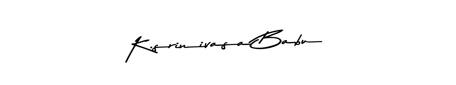 Create a beautiful signature design for name K.srinivasa Babu. With this signature (Asem Kandis PERSONAL USE) fonts, you can make a handwritten signature for free. K.srinivasa Babu signature style 9 images and pictures png