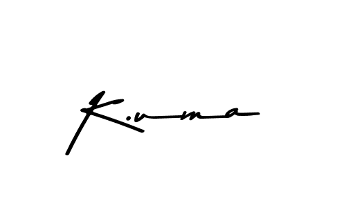 Design your own signature with our free online signature maker. With this signature software, you can create a handwritten (Asem Kandis PERSONAL USE) signature for name K.uma. K.uma signature style 9 images and pictures png