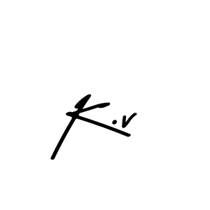 K.v stylish signature style. Best Handwritten Sign (Asem Kandis PERSONAL USE) for my name. Handwritten Signature Collection Ideas for my name K.v. K.v signature style 9 images and pictures png