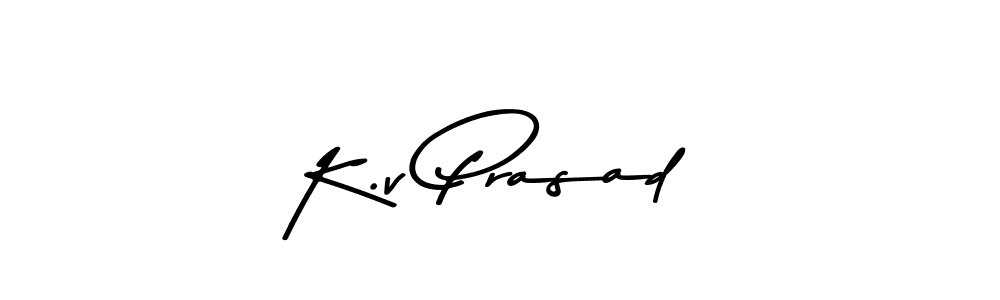 How to make K.v Prasad signature? Asem Kandis PERSONAL USE is a professional autograph style. Create handwritten signature for K.v Prasad name. K.v Prasad signature style 9 images and pictures png