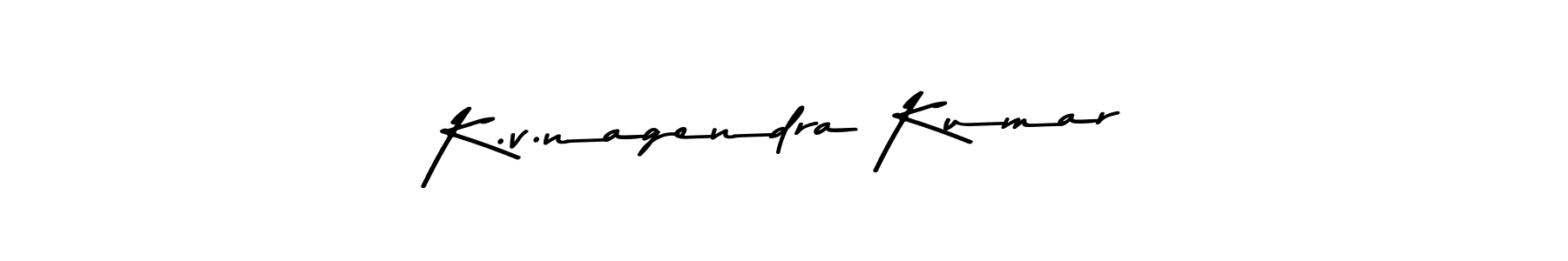 Asem Kandis PERSONAL USE is a professional signature style that is perfect for those who want to add a touch of class to their signature. It is also a great choice for those who want to make their signature more unique. Get K.v.nagendra Kumar name to fancy signature for free. K.v.nagendra Kumar signature style 9 images and pictures png