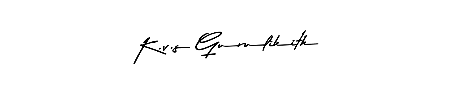 How to make K.v.s Gurulikith signature? Asem Kandis PERSONAL USE is a professional autograph style. Create handwritten signature for K.v.s Gurulikith name. K.v.s Gurulikith signature style 9 images and pictures png