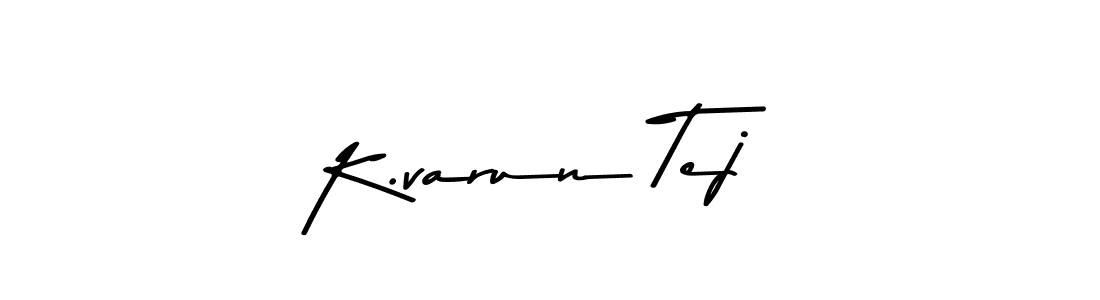 Make a beautiful signature design for name K.varun Tej. With this signature (Asem Kandis PERSONAL USE) style, you can create a handwritten signature for free. K.varun Tej signature style 9 images and pictures png