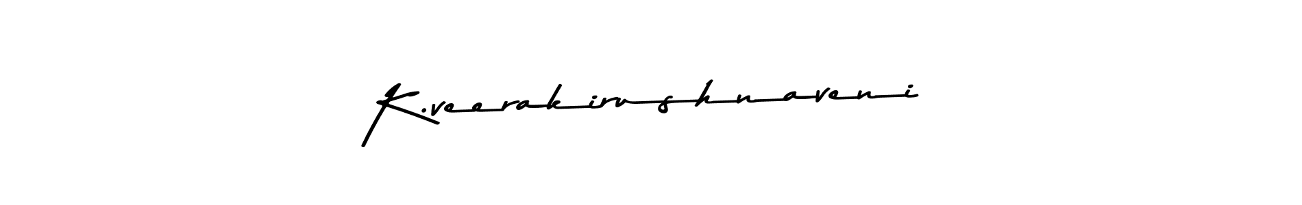 Design your own signature with our free online signature maker. With this signature software, you can create a handwritten (Asem Kandis PERSONAL USE) signature for name K.veerakirushnaveni. K.veerakirushnaveni signature style 9 images and pictures png