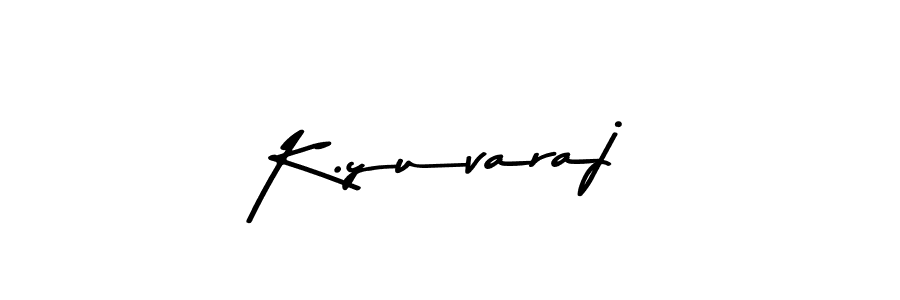 The best way (Asem Kandis PERSONAL USE) to make a short signature is to pick only two or three words in your name. The name K.yuvaraj include a total of six letters. For converting this name. K.yuvaraj signature style 9 images and pictures png