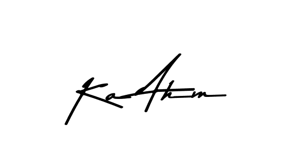 How to make Ka Ahm name signature. Use Asem Kandis PERSONAL USE style for creating short signs online. This is the latest handwritten sign. Ka Ahm signature style 9 images and pictures png