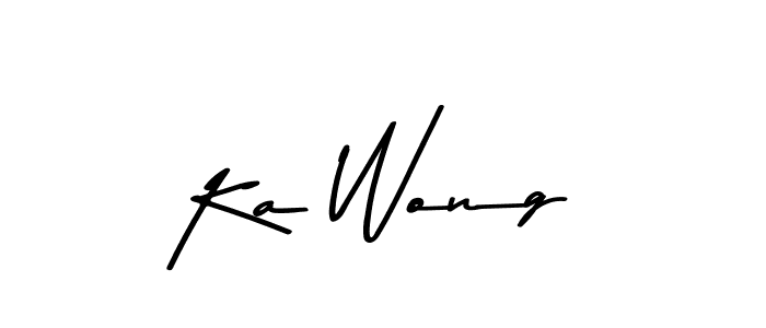 Create a beautiful signature design for name Ka Wong. With this signature (Asem Kandis PERSONAL USE) fonts, you can make a handwritten signature for free. Ka Wong signature style 9 images and pictures png