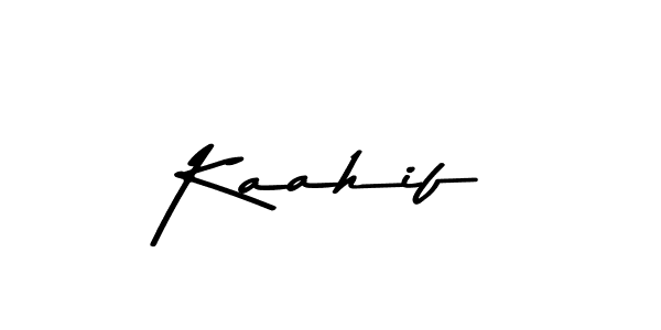 How to make Kaahif name signature. Use Asem Kandis PERSONAL USE style for creating short signs online. This is the latest handwritten sign. Kaahif signature style 9 images and pictures png