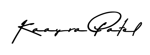 Get an exclusive digital autograph for Kaayra Patel. The Asem Kandis PERSONAL USE typeface captures the charm of real penmanship on paper. Kaayra Patel signature style 9 images and pictures png