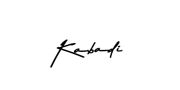 Design your own signature with our free online signature maker. With this signature software, you can create a handwritten (Asem Kandis PERSONAL USE) signature for name Kabadi. Kabadi signature style 9 images and pictures png