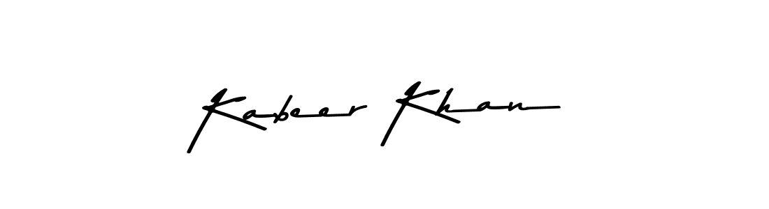 Design your own signature with our free online signature maker. With this signature software, you can create a handwritten (Asem Kandis PERSONAL USE) signature for name Kabeer Khan. Kabeer Khan signature style 9 images and pictures png