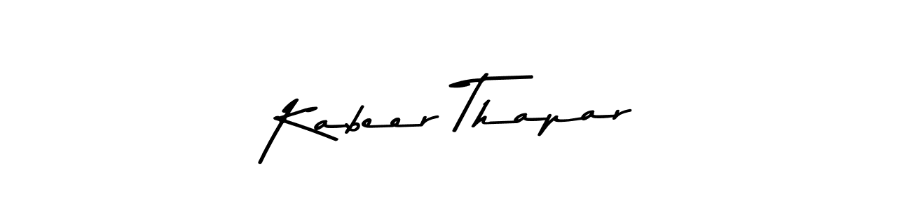 Design your own signature with our free online signature maker. With this signature software, you can create a handwritten (Asem Kandis PERSONAL USE) signature for name Kabeer Thapar. Kabeer Thapar signature style 9 images and pictures png