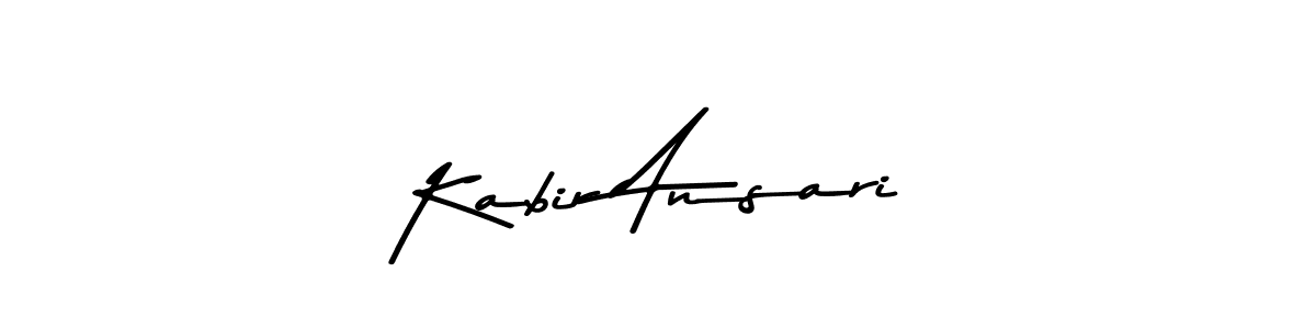 Make a beautiful signature design for name Kabir Ansari. With this signature (Asem Kandis PERSONAL USE) style, you can create a handwritten signature for free. Kabir Ansari signature style 9 images and pictures png