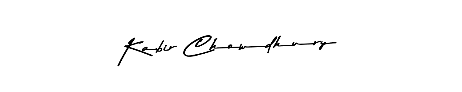 How to make Kabir Chowdhury name signature. Use Asem Kandis PERSONAL USE style for creating short signs online. This is the latest handwritten sign. Kabir Chowdhury signature style 9 images and pictures png