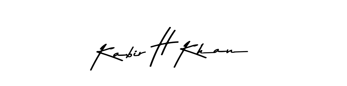 Kabir H Khan stylish signature style. Best Handwritten Sign (Asem Kandis PERSONAL USE) for my name. Handwritten Signature Collection Ideas for my name Kabir H Khan. Kabir H Khan signature style 9 images and pictures png